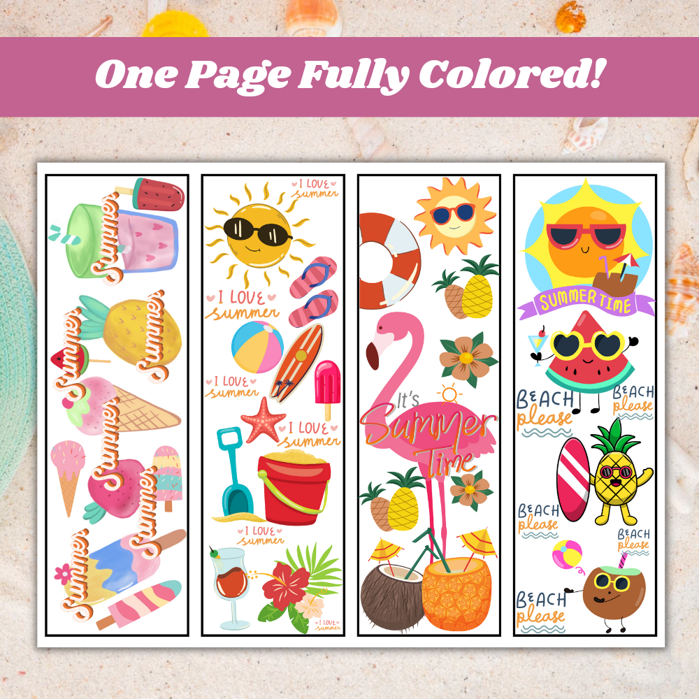 Example 2 of summer Bookmarks