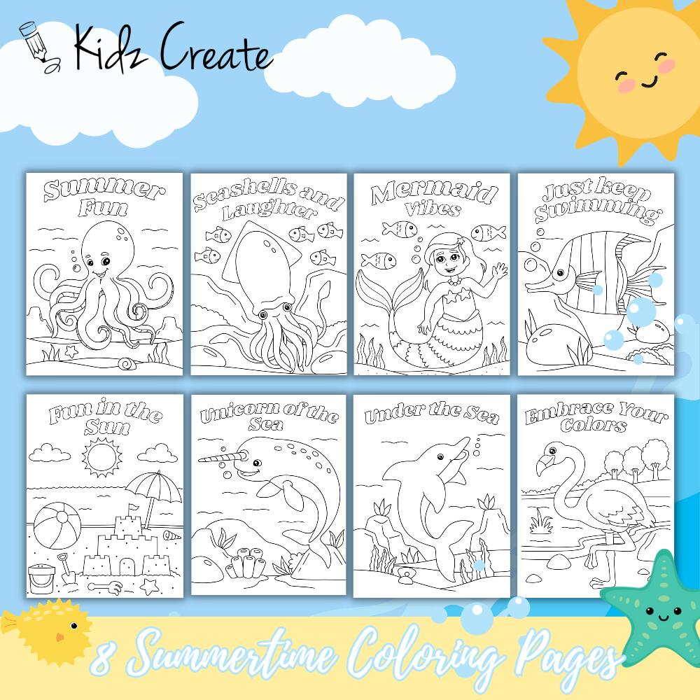 Summer coloring pages