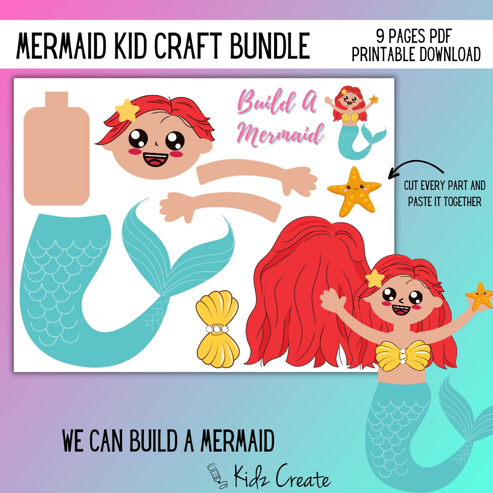 Mermaid craft bundle make a mermaid