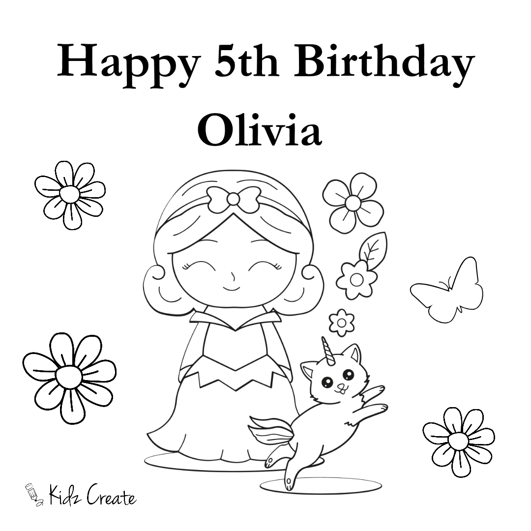 Custom Coloring Page example