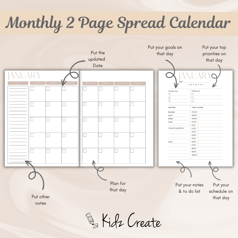 Baby Book First Year Monthly view