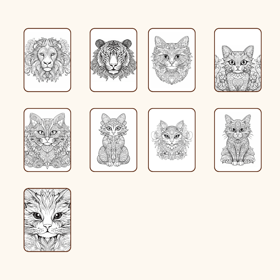 Feline Coloring Pages Printable