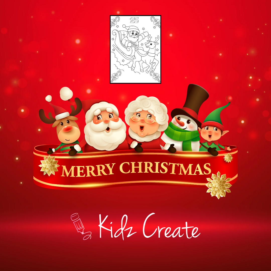 Christmas Advent Coloring Book, Printable