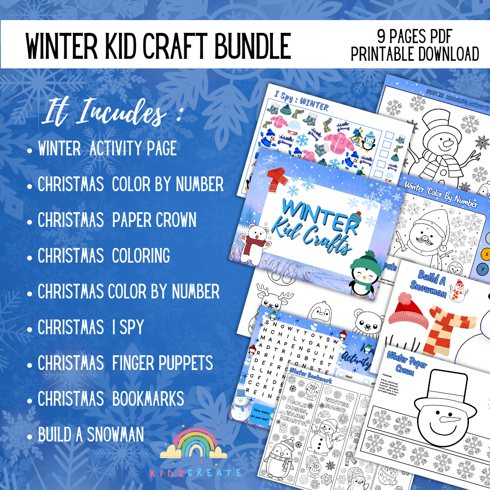 Winter Craft Bundle, Printable