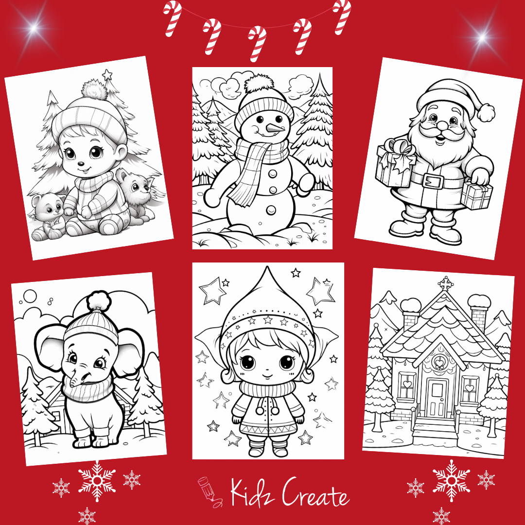 Christmas Coloring Book for Kids, Printable