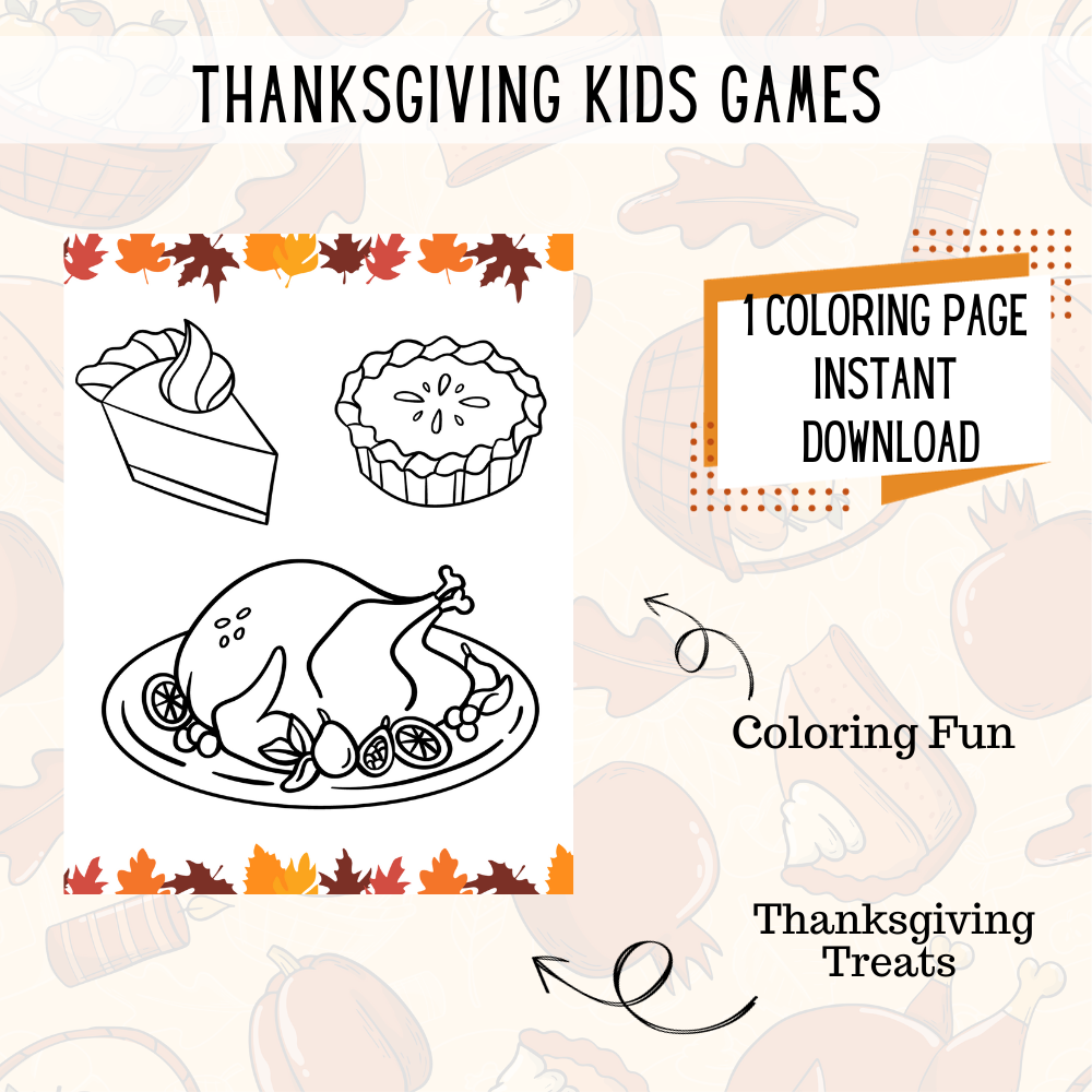 Thanksgiving Games for Kids, Printable