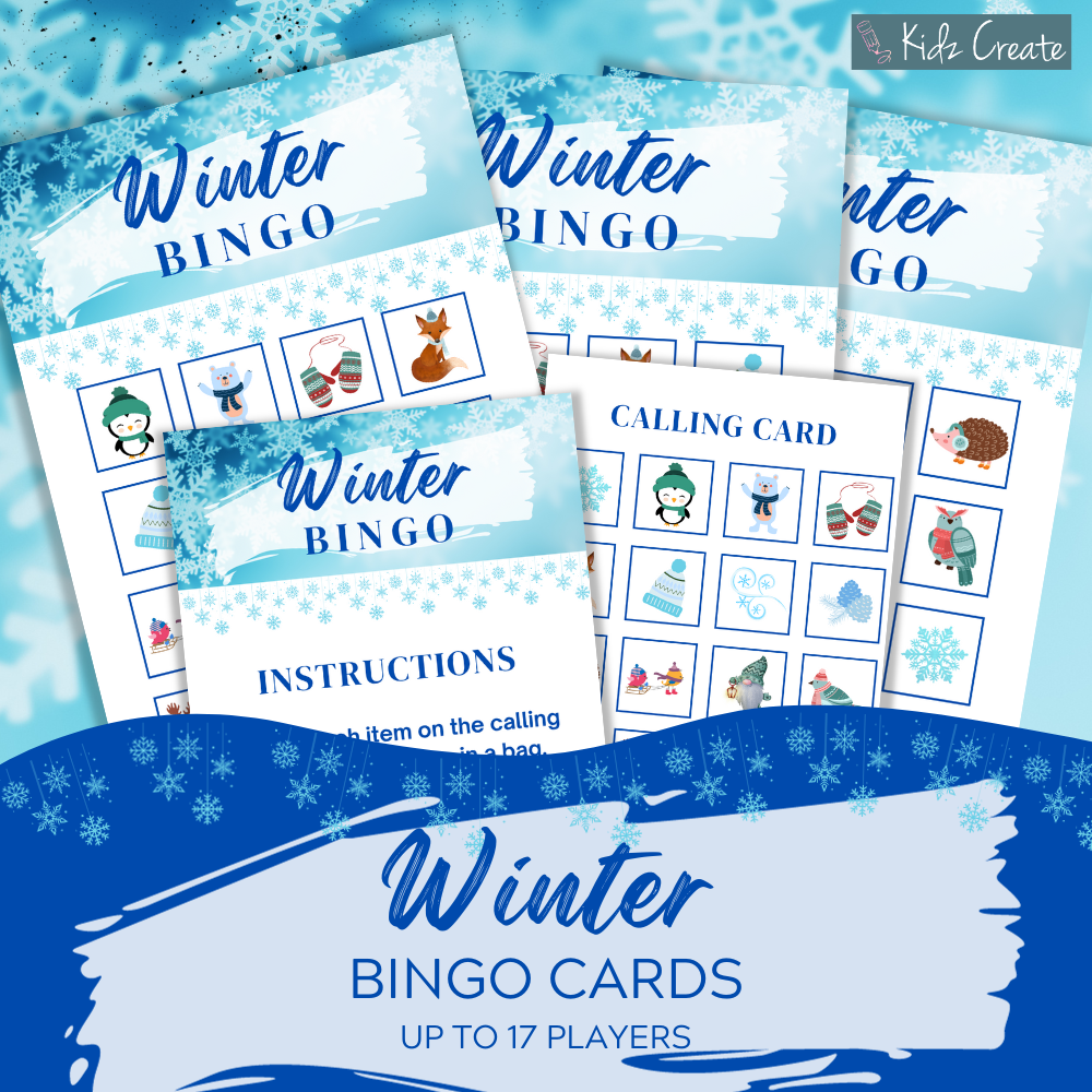 Winter Bingo Game, Printable