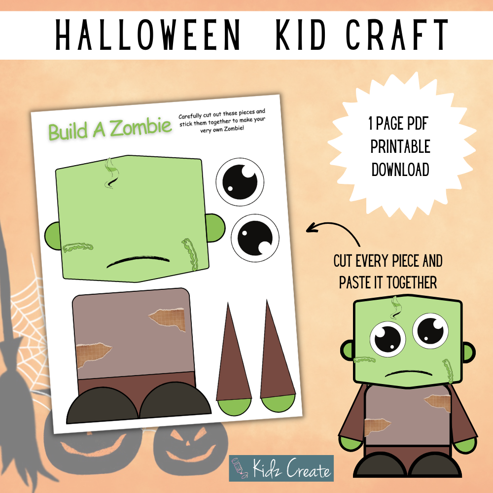 Halloween Build-a-Friend Printable Craft Kit