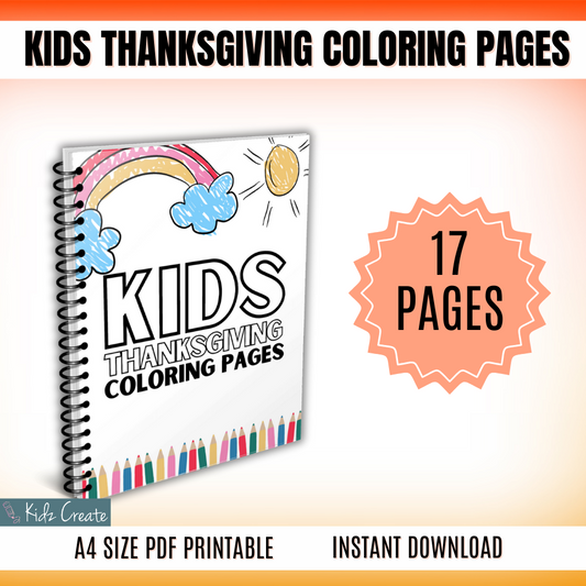 Thanksgiving Coloring Book for Kids, Printable
