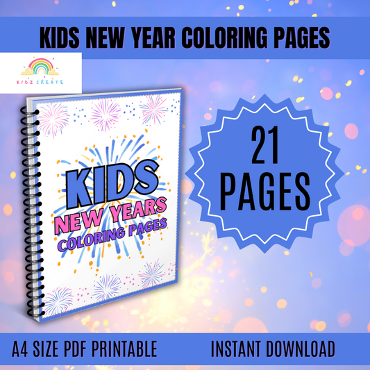 New Years Coloring Book for Kids