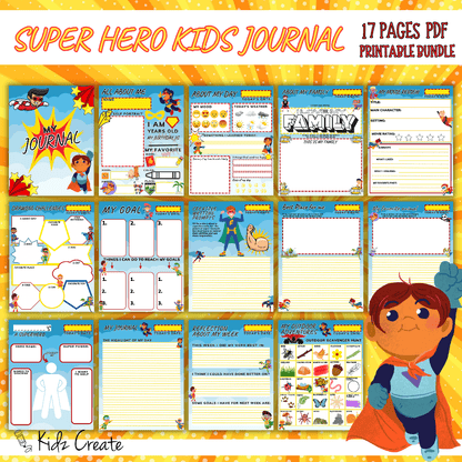 Kids Super Hero Journal Sample