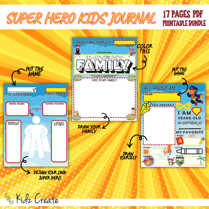Kids Super Hero Journal Sample 2