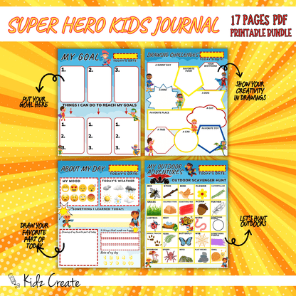 Kids Super Hero Journal Sample 3