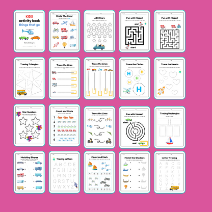 Things that go activity book sample 