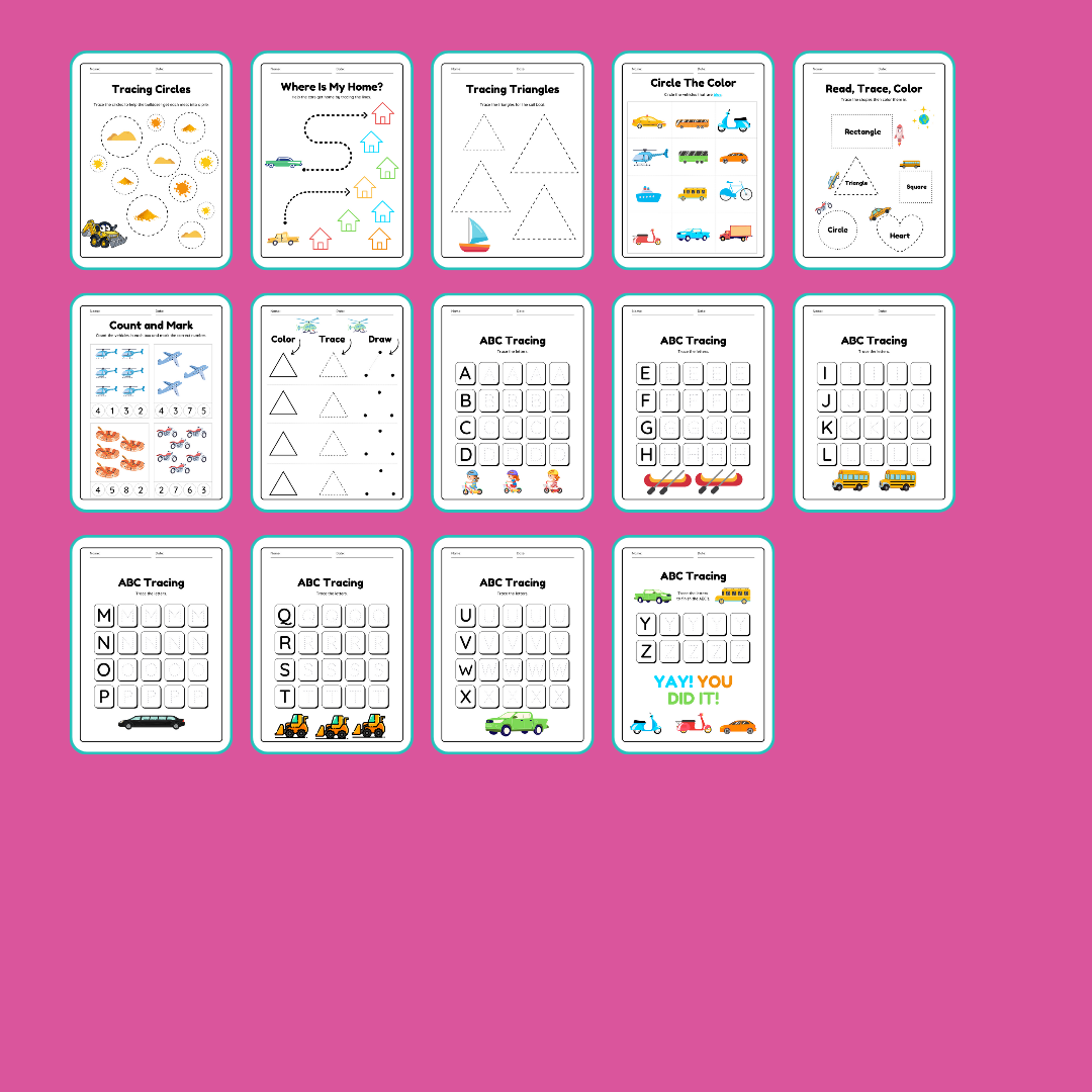Things that go activity book sample 2