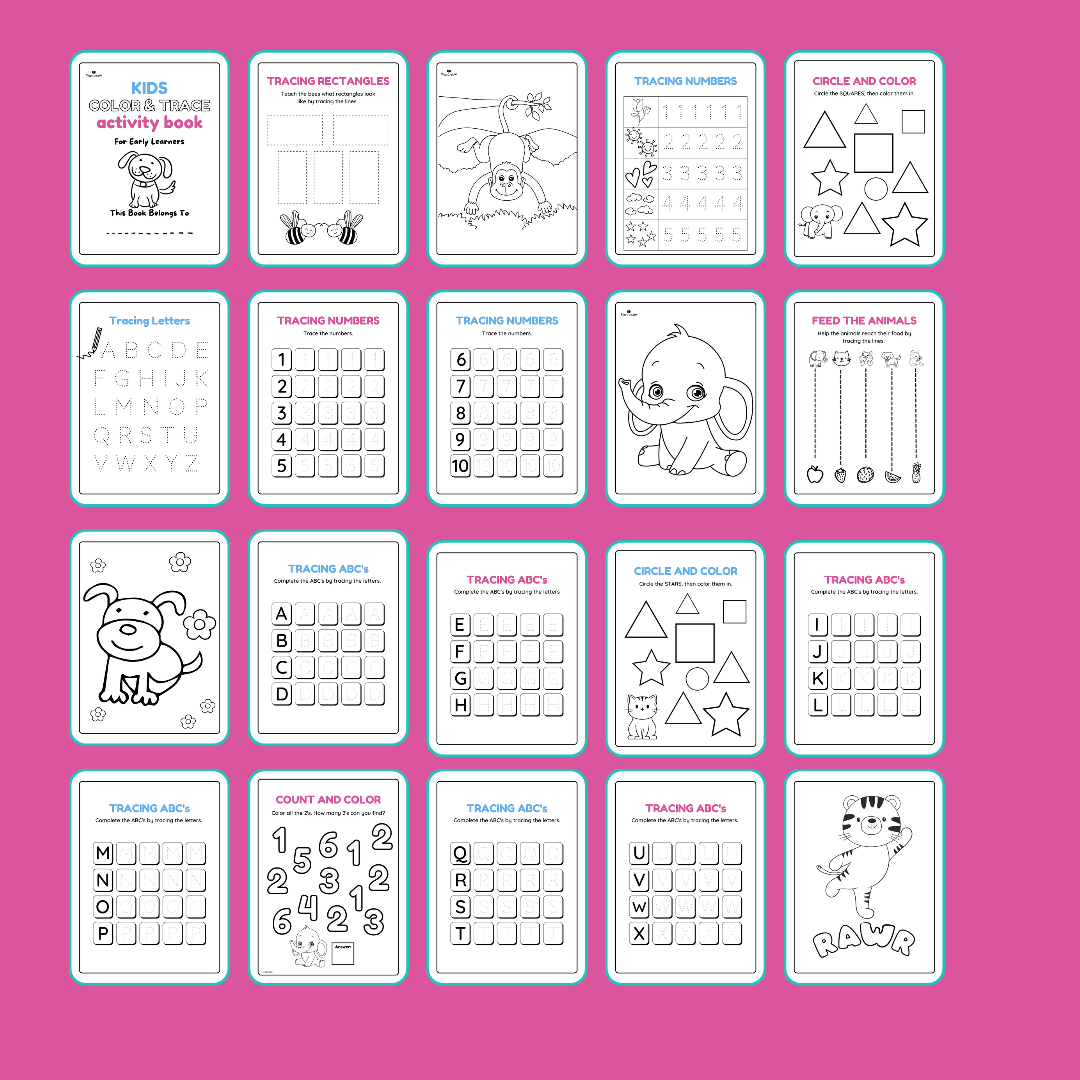 Animal activity & Tracing book sample 