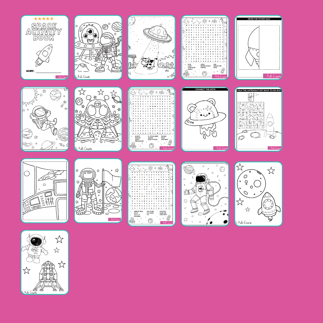Example of space activity book