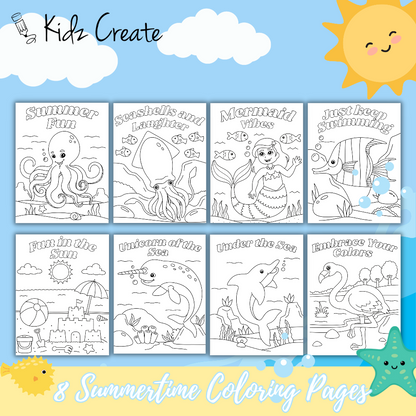 Summer coloring pages 