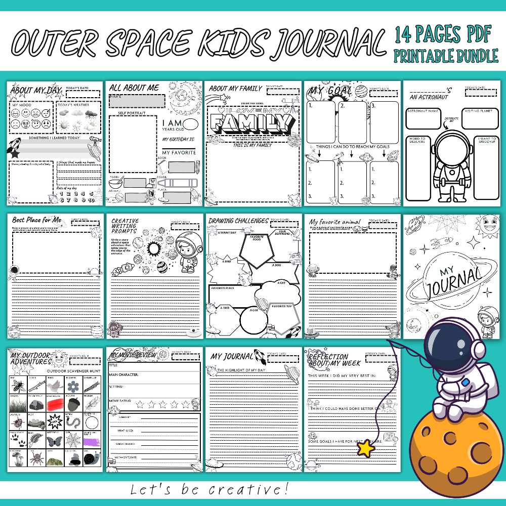 Example of space journal pages 