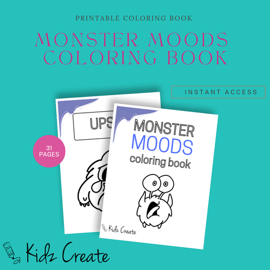 monster moods coloring book 