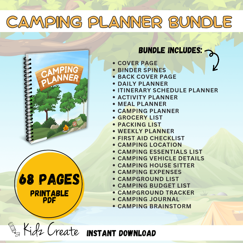 Printable Camping Planner What it Includes 