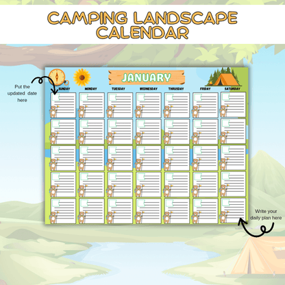 Printable Camping Planner Interior