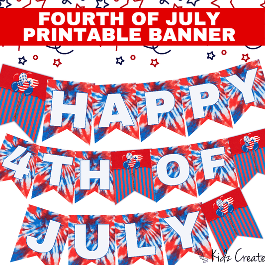 Printable Fourth of July Banner 