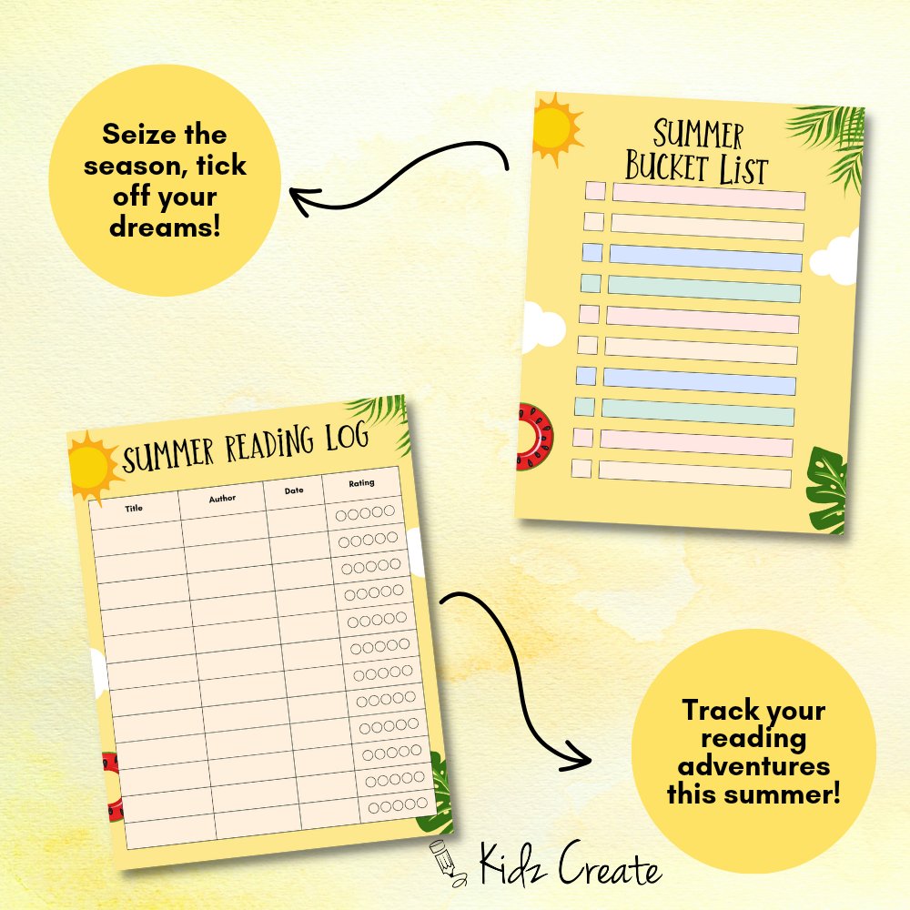 Summer Planner for Kids and Parents - Printable