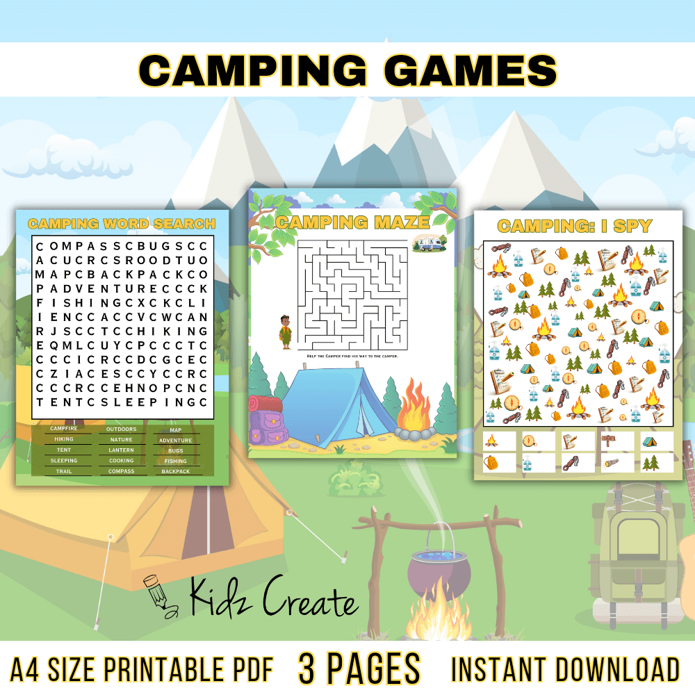 Printable Camp Games for Kids 