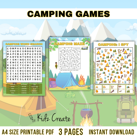 Printable Camp Games for Kids 