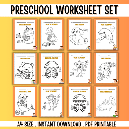 Preschool Worksheets, Print at Home 