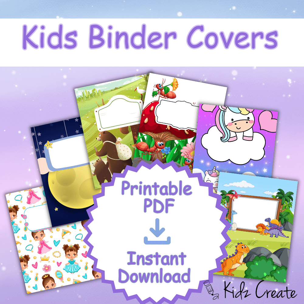 Printable binder covers for kids 