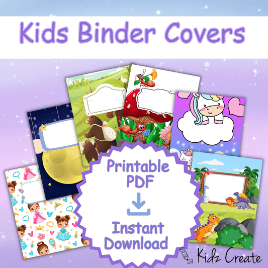 Printable binder covers for kids 