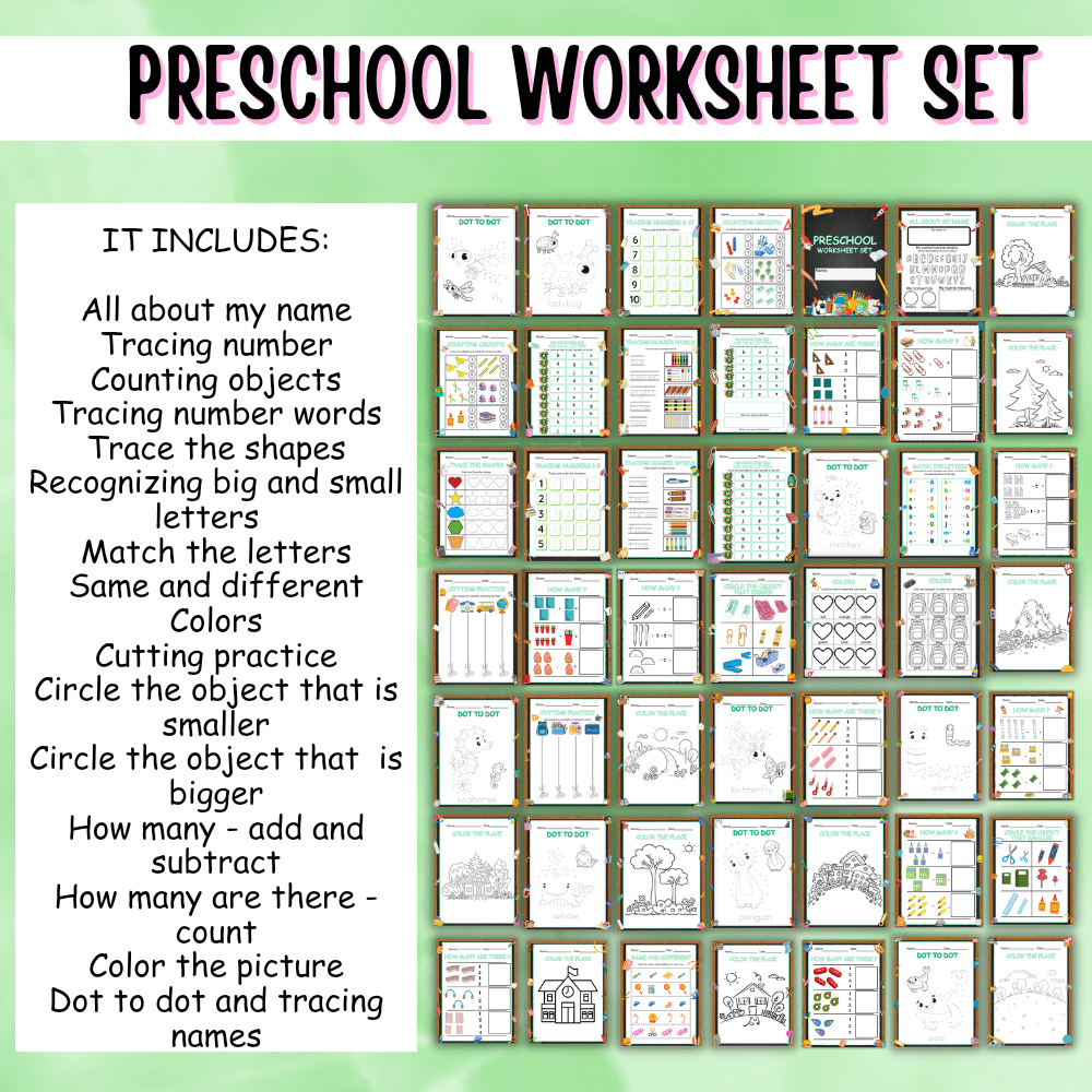 Printable Worksheets for Kids 