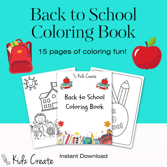Printable back to school coloring book 