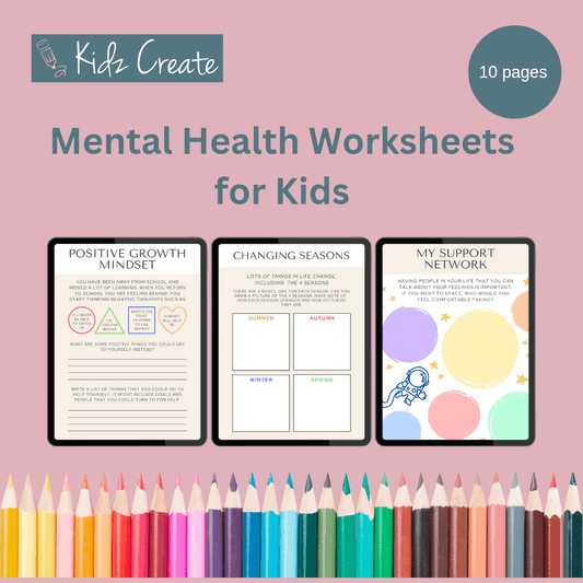 Mental Health Sheets for Kids 