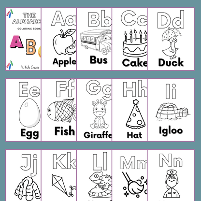 Alphabet Coloring book for kids 