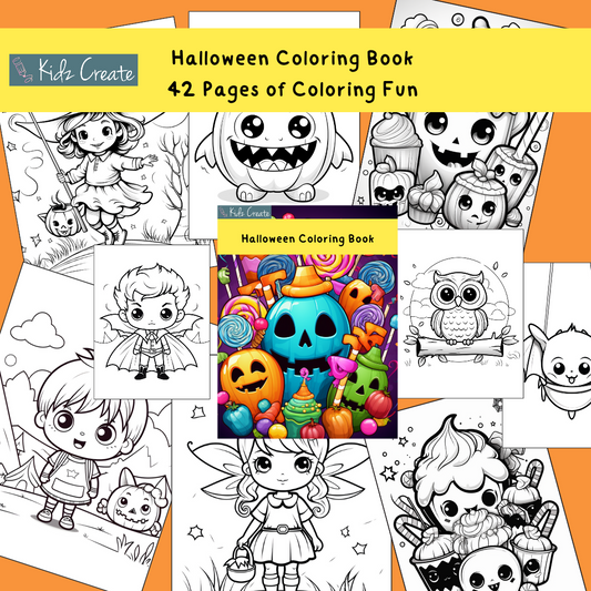 Halloween Coloring Book, Printable