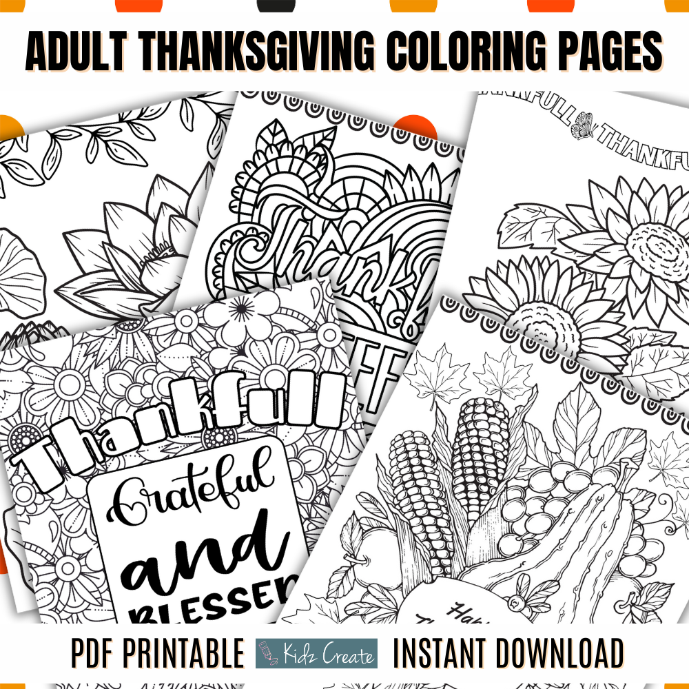 Thanksgiving Coloring Book, Printable