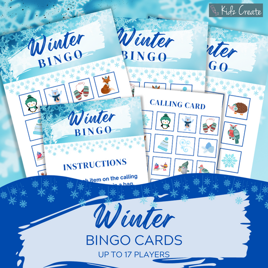 Winter Bingo Game, Printable