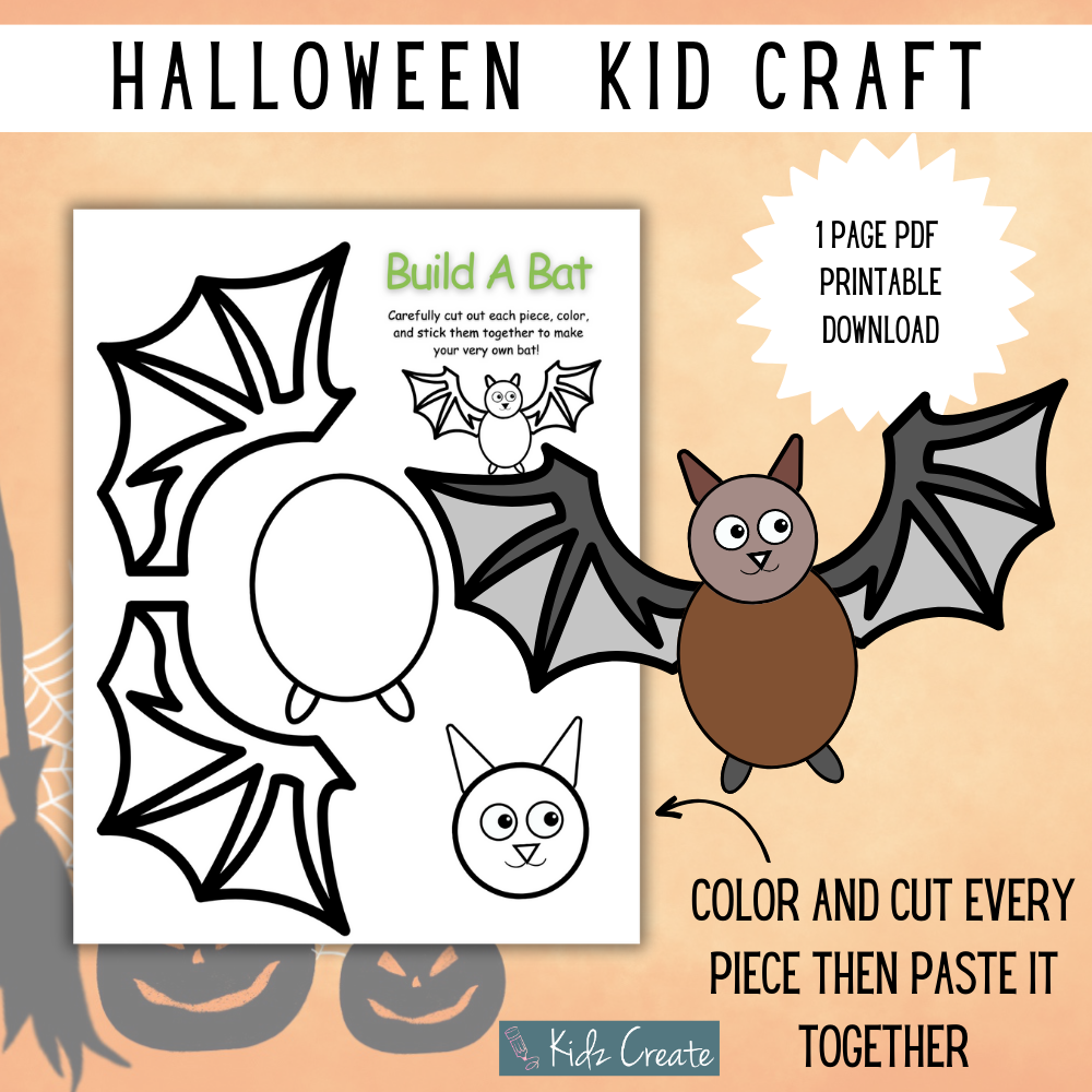 Halloween Build-a-Friend Printable Craft Kit
