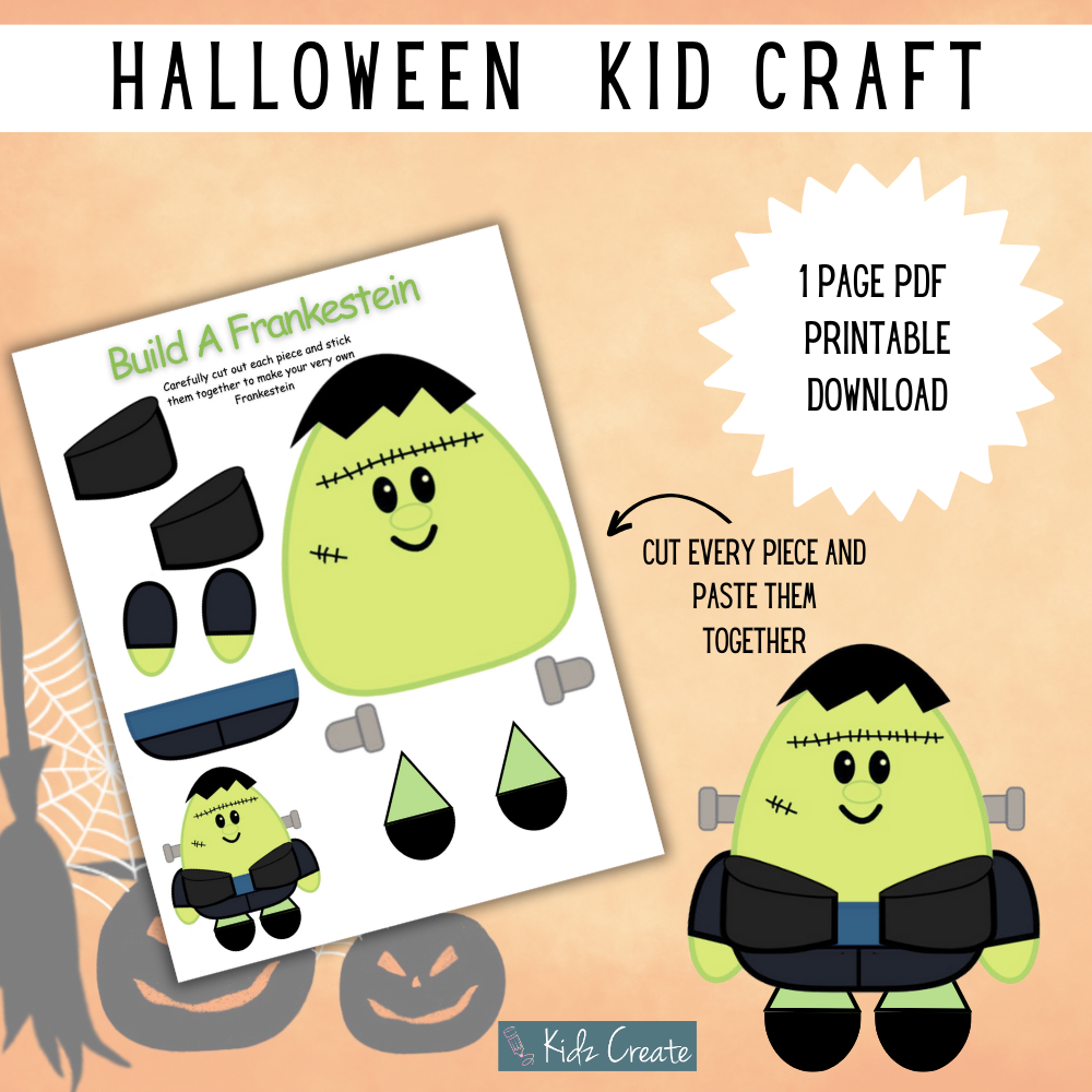Halloween Build-a-Friend Printable Craft Kit
