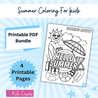 Summer coloring pages 